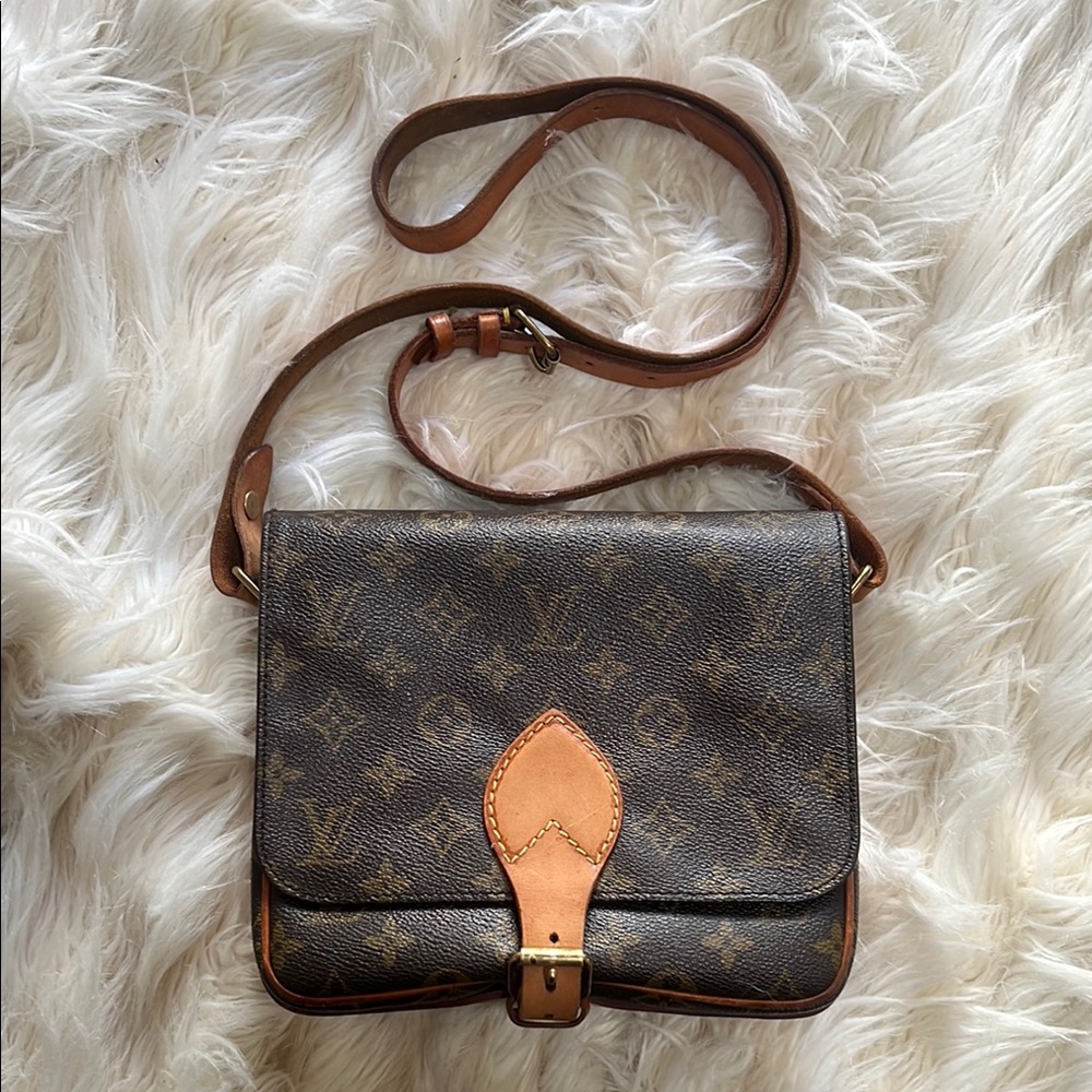 Louis Vuitton Brown Monogram Cartouchiere MM